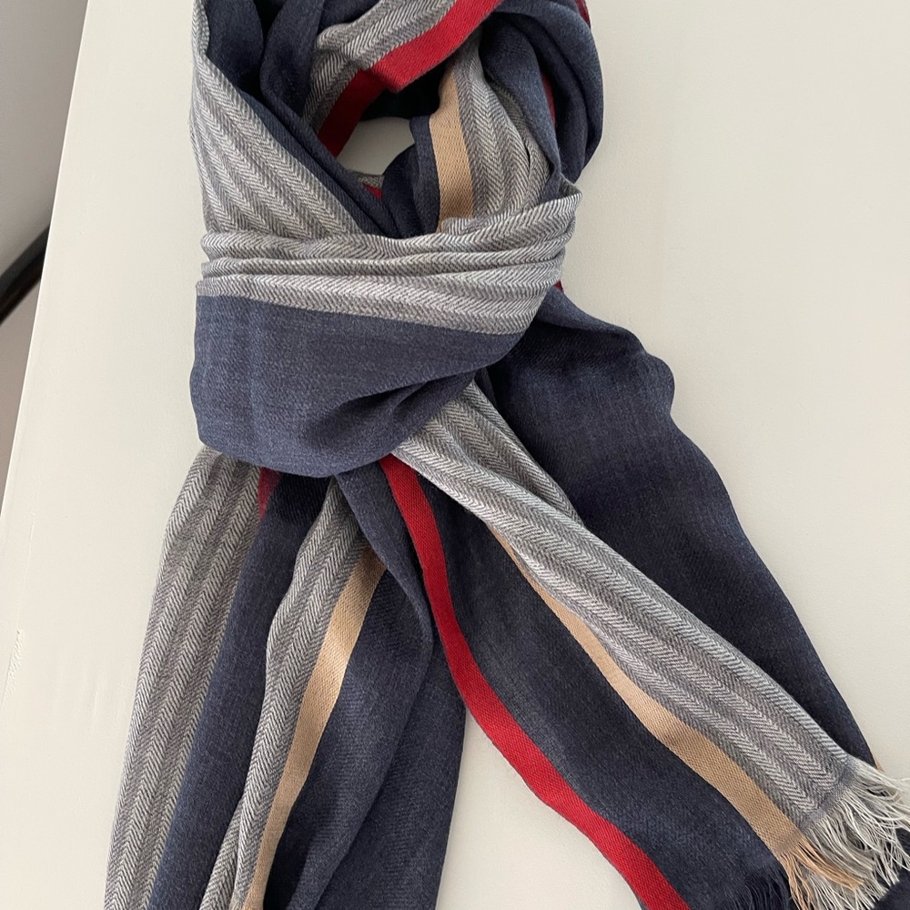 Linen hand woven scarf 24”x 72”